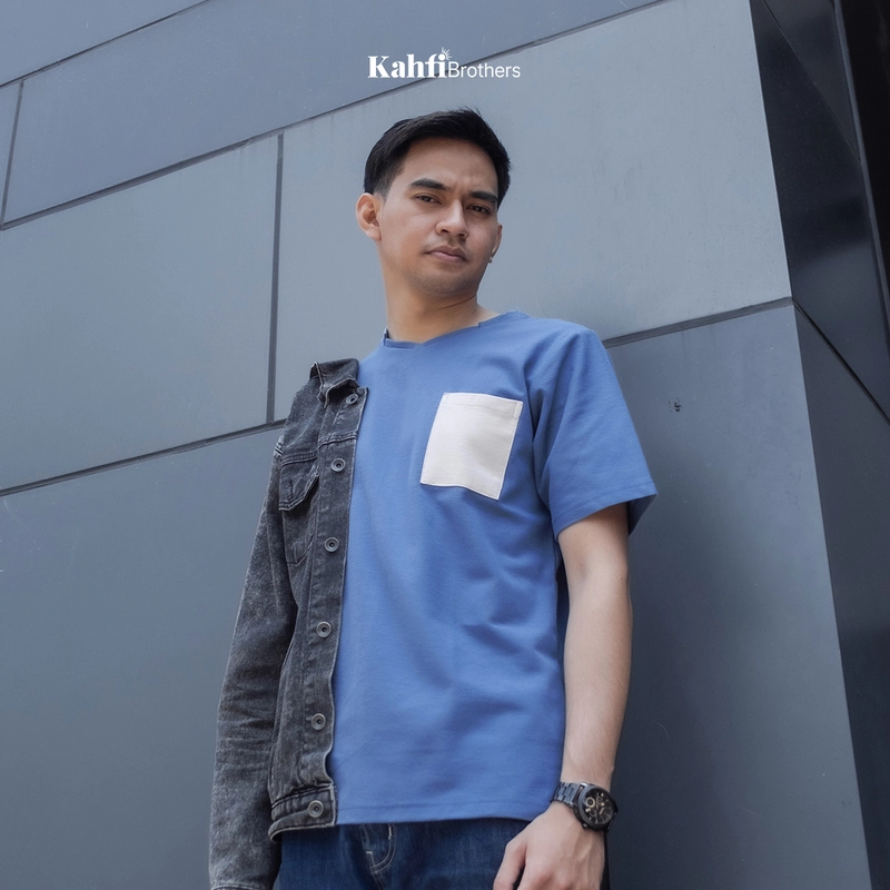 Product image T-shirt Pria with Pocket Soft Pique - CAL STEEL BLUE M all variant